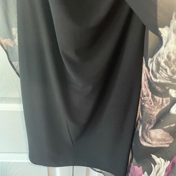 Le Chateau One Shoulder Floral Chiffon Dress NWOT size Xsmall - Picture 4 of 14